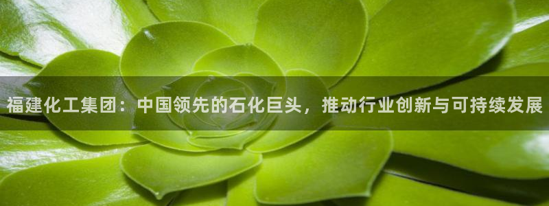 球盟会能提现吗安全吗：福建化工集团：中国领先的石化巨头，推动