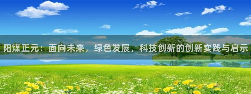 球盟会可以提现么现在：阳煤正元：面向未来，绿色发展，科技创新